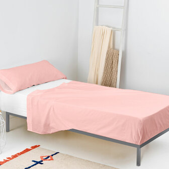 Beddengoedset HappyFriday BASIC KIDS Licht Roze Bed van 105 2 Onderdelen 2