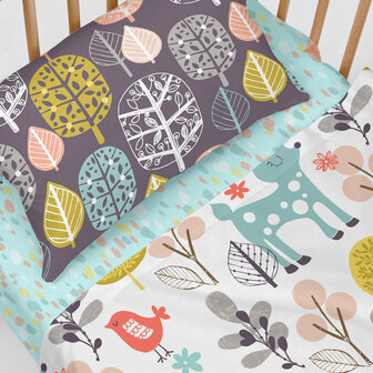 Onderlaken HappyFriday MOSHI MOSHI Blauw Multicolour 70 x 140 x 14 cm 2