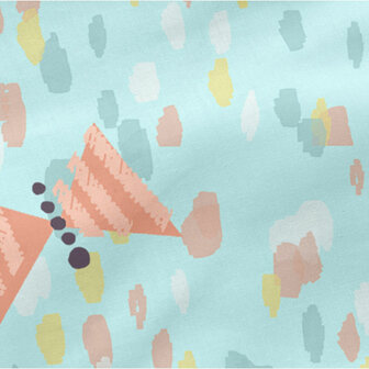 Onderlaken HappyFriday MOSHI MOSHI Blauw Multicolour 70 x 140 x 14 cm 5