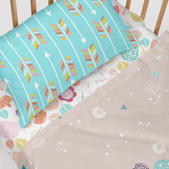 Onderlaken HappyFriday MOSHI MOSHI Multicolour 60 x 120 x 14 cm 2
