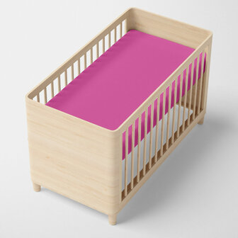 Onderlaken HappyFriday BASIC KIDS Fuchsia 70 x 140 x 14 cm 2