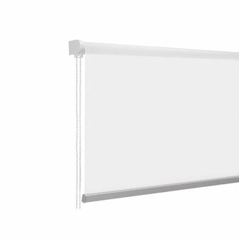 Rolgordijn 150 x 180 cm Wit Stof Plastic (6 Stuks) 4