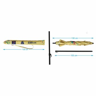 Parasol Geel 220 cm UPF 50+ 3