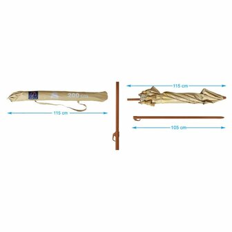 Parasol Beige 200 cm UPF 50+ 3