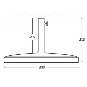 Parasolvoet Aktive 50 x 32 x 31,5 cm Zwart Plastic 3