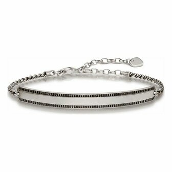 Armband Unisex Thomas Sabo LBA0009-643-11 Zilverkleurig Zwart 19 cm 15-18 cm 1