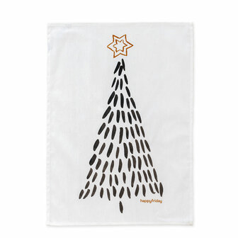 Keukendoek HappyFriday Xmas Gold Multicolour 70 x 50 cm (2 Stuks) 2