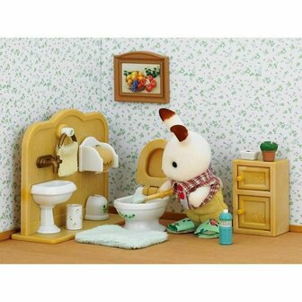 Actiefiguur Sylvanian Families Chocolate Rabbit and Toilet Set 2