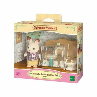 Actiefiguur Sylvanian Families Chocolate Rabbit and Toilet Set 4