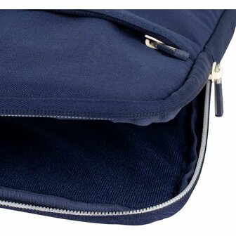 Laptophoes Milan Serie1918 Marineblauw 13&quot; 34,5 x 26 x 2,5 cm 3