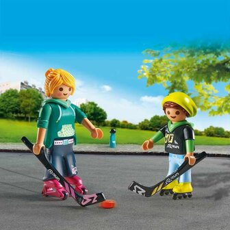 Playset Playmobil 71209 13 Onderdelen Hockeyspeler Duo 6