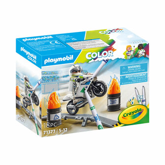 Speelset Playmobil Color Motorfiets 18 Onderdelen 1