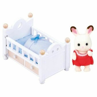 Actiefiguur Sylvanian Families Baby Rabbit Chocolate Bed 2