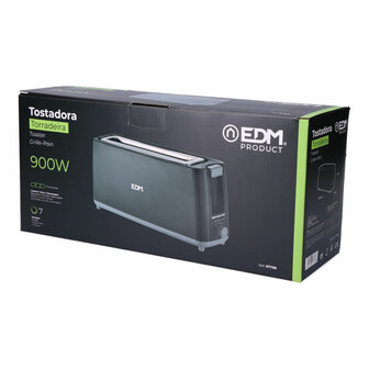Broodrooster EDM Black Design Lang 900 W 1
