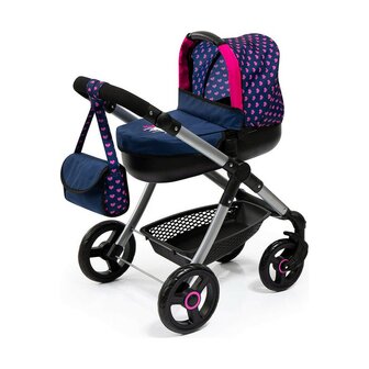 Poppenwagen Reig Stule Pram Marineblauw 63 cm 1