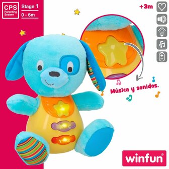 Knuffel met Geluid Winfun Hond 15,5 x 16,5 x 11,5 cm (6 Stuks) 4