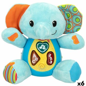 Knuffel met Geluid Winfun Olifant 17 x 17,5 x 10 cm (6 Stuks) 1