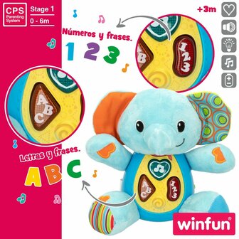 Knuffel met Geluid Winfun Olifant 17 x 17,5 x 10 cm (6 Stuks) 5