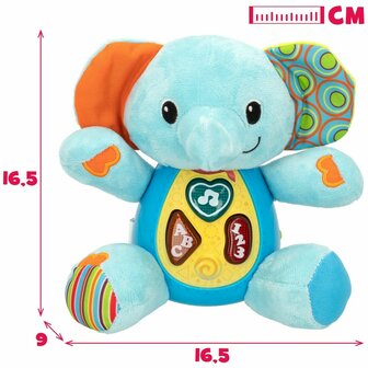 Knuffel met Geluid Winfun Olifant 17 x 17,5 x 10 cm (6 Stuks) 7