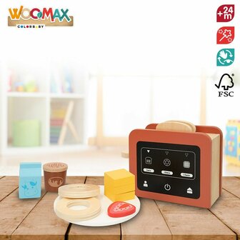 Speelgoed broodrooster Woomax 10 Onderdelen 18,5 x 12,5 x 7,5 cm (4 Stuks) 4