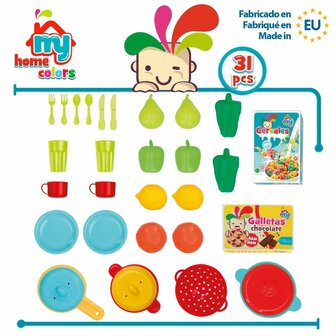 Speelgoedeten Colorbaby Huishouden en kookgerei 31 Onderdelen (6 Stuks) 6