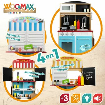 Speelgoedkeuken Play &amp; Learn 60 x 109 x 40 cm 6