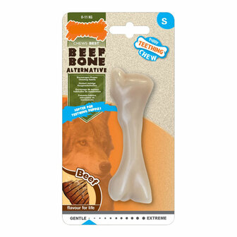 Kauwspeelgoed voor honden Nylabone Beef Bone Puppy&amp;apos;s Maat S Thermoplast Rundvlees 1