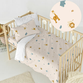 Dekbedovertrek set HappyFriday Mini Animals Multicolour Wieg voor baby&amp;apos;s 2 Onderdelen 3