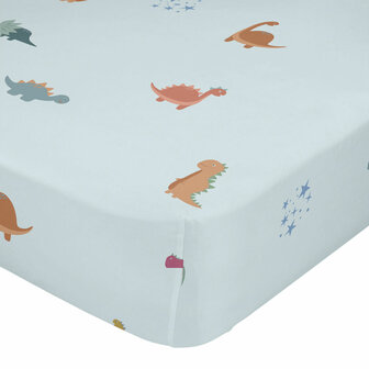 Onderlaken HappyFriday MINI Blauw Multicolour 60 x 120 x 14 cm Dinosaurussen 1