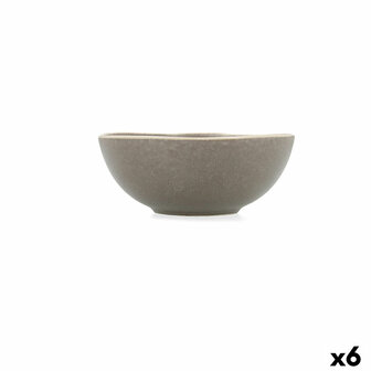 Kom Bidasoa Gio 16 x 6,5 cm Keramisch Grijs (6 Stuks) 1