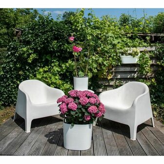 Zelfwaterende bloempot Garden ID Wit 20 x 20 cm 5