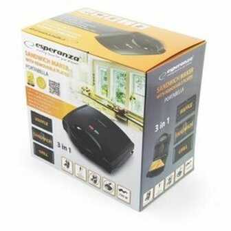 Tosti-ijzer Esperanza EKT006K Zwart 700 W 2