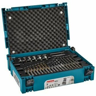 Boren- en bitset Makita B-69478 Boorhouder Aluminium 65 Onderdelen 1