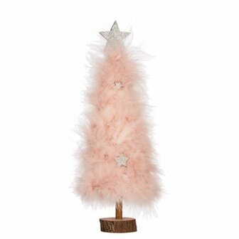 Kerstboom Roze Hout Plastic 9 x 34 x 9 cm (6 Stuks) 2