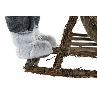 Kerstversiering DKD Home Decor Rood Grijs Hout Kerstman 42 x 22 x 48 cm 3