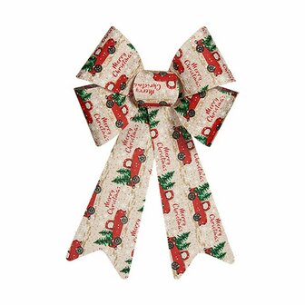 Lasso Kerstversiering 15 x 25 cm Auto&amp;apos;s Rood Beige PVC 1