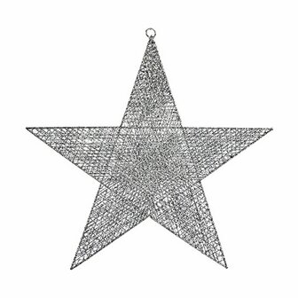 Kerstversiering Zilverkleurig Ster 50 x 51,5 x 0,5 cm Metaal 1