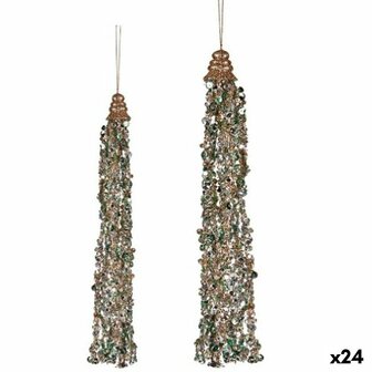 Kerstversiering Hanger Slingers Blauw champagne (24 Stuks) 1