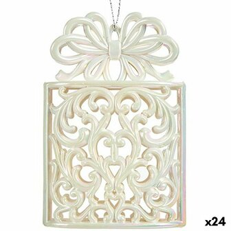 Kerstversiering Geschenkbox Purpurine Parelmoer Plastic 7,4 x 11,5 x 4 cm (24 Stuks) 1