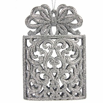 Kerstversiering Geschenkbox Zilverkleurig Plastic Purpurine 7,5 x 11,5 x 4 cm (24 Stuks) 2