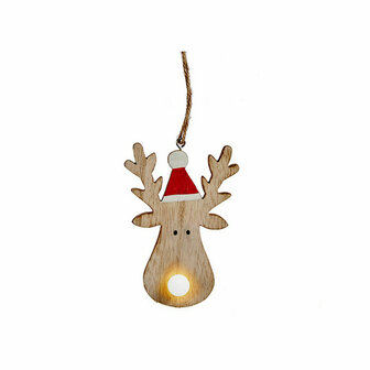 Kerstversiering Rendier Bruin Hout 7,5 x 2,5 x 17 cm (24 Stuks) 2