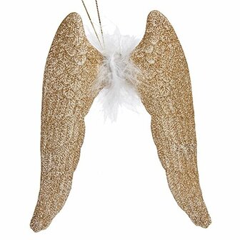 Kerstversiering Engelenvleugels champagne Plastic Purpurine 12,5 x 15 x 2,5 cm (24 Stuks) 2