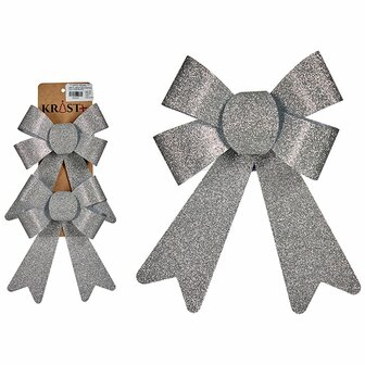 Kerst Decoratie Set Lasso Zilverkleurig PVC 15 x 2 x 18 cm (24 Stuks) 2