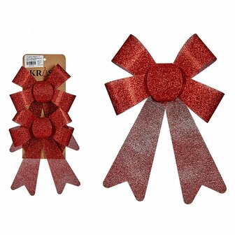 Kerst Decoratie Set Lasso Rood PVC 15 x 2 x 17 cm (24 Stuks) 2