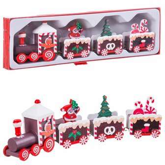 Kerstversiering Multicolour Trein 20 x 4,5 x 2,5 cm 1