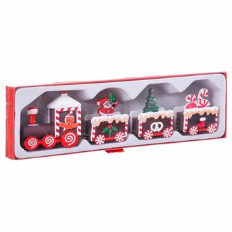 Kerstversiering Multicolour Trein 20 x 4,5 x 2,5 cm 2