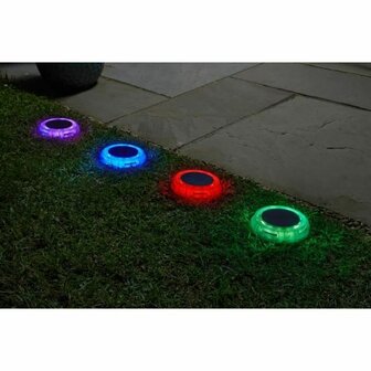 Set tuinverlichting op zonne-energie Super Smart DecorDisk (4 Stuks) 4