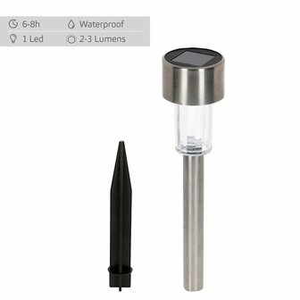 Tuinverlichting op zonne-energie Aktive Plastic 5,5 x 36 x 5,5 cm (24 Stuks) 6