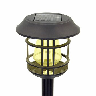 Set tuinverlichting op zonne-energie Aktive 2 Onderdelen Roestvrij staal Plastic 13 x 55 x 13 cm (4 Stuks) 4