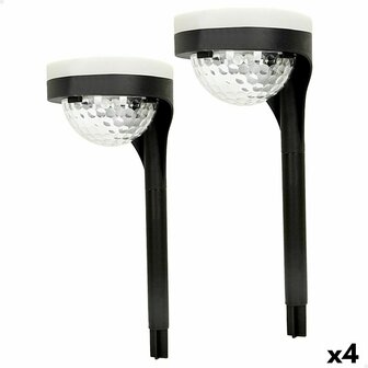 Set tuinverlichting op zonne-energie Aktive 2 Onderdelen Polypropyleen 11 x 49 x 12 cm (4 Stuks) 1